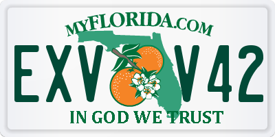FL license plate EXVV42