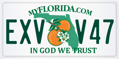 FL license plate EXVV47