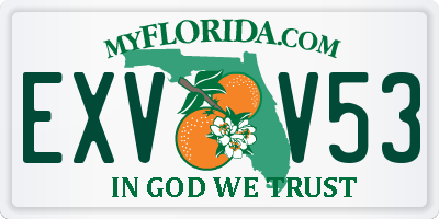 FL license plate EXVV53