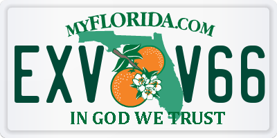 FL license plate EXVV66
