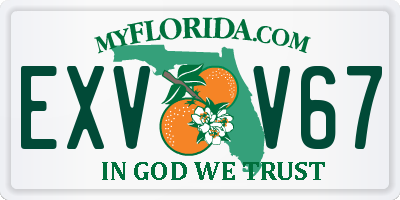 FL license plate EXVV67