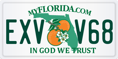 FL license plate EXVV68