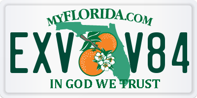 FL license plate EXVV84