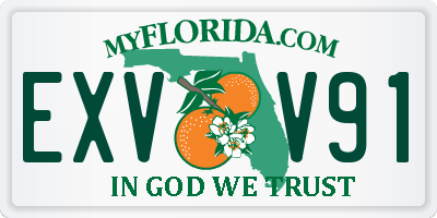 FL license plate EXVV91