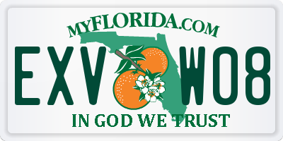 FL license plate EXVW08