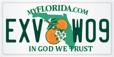 FL license plate EXVW09