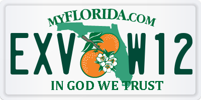 FL license plate EXVW12
