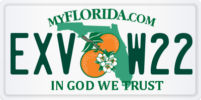 FL license plate EXVW22