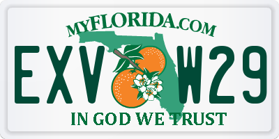 FL license plate EXVW29