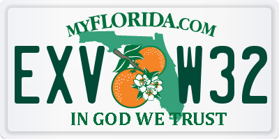 FL license plate EXVW32