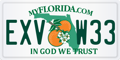 FL license plate EXVW33