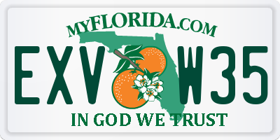 FL license plate EXVW35