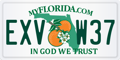FL license plate EXVW37