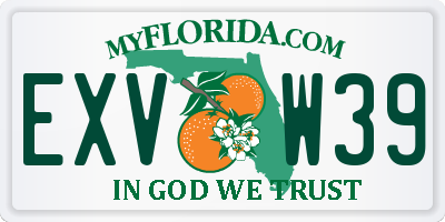 FL license plate EXVW39