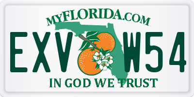 FL license plate EXVW54