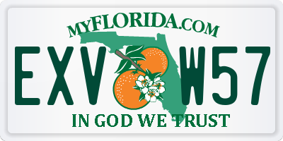 FL license plate EXVW57