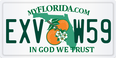 FL license plate EXVW59