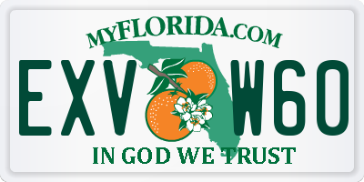 FL license plate EXVW60