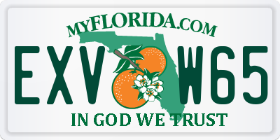 FL license plate EXVW65