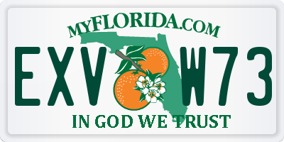 FL license plate EXVW73