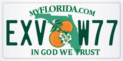 FL license plate EXVW77