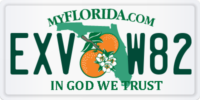 FL license plate EXVW82