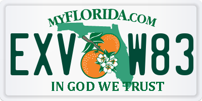 FL license plate EXVW83