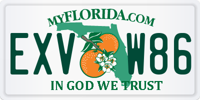 FL license plate EXVW86