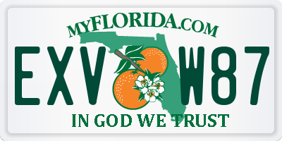 FL license plate EXVW87