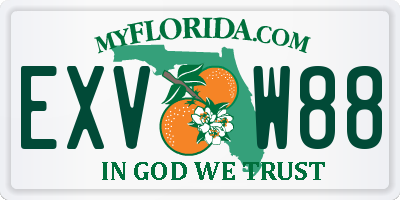 FL license plate EXVW88