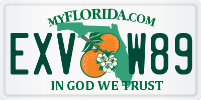FL license plate EXVW89