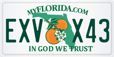 FL license plate EXVX43