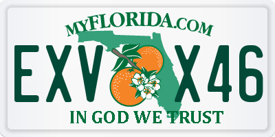 FL license plate EXVX46