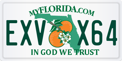 FL license plate EXVX64
