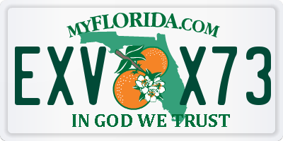 FL license plate EXVX73