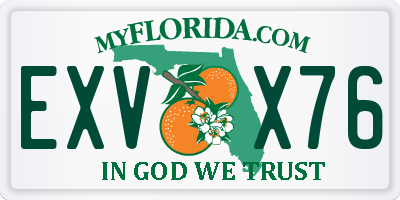 FL license plate EXVX76