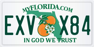 FL license plate EXVX84