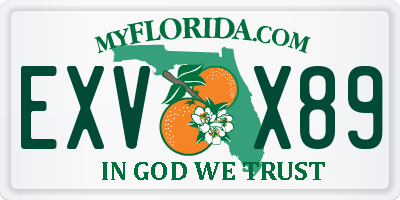 FL license plate EXVX89