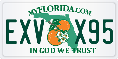 FL license plate EXVX95