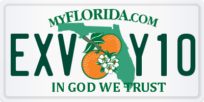 FL license plate EXVY10