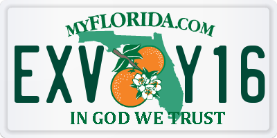 FL license plate EXVY16