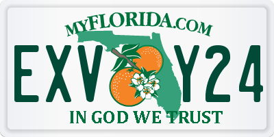 FL license plate EXVY24