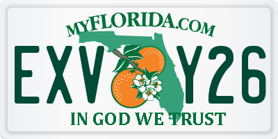 FL license plate EXVY26