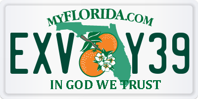 FL license plate EXVY39