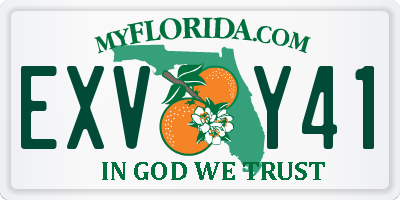 FL license plate EXVY41