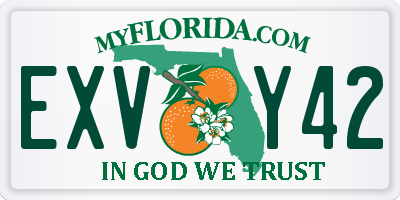 FL license plate EXVY42