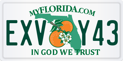 FL license plate EXVY43