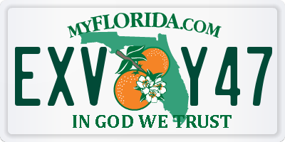 FL license plate EXVY47