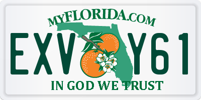 FL license plate EXVY61