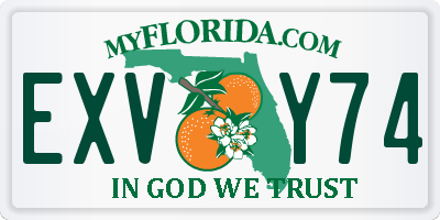 FL license plate EXVY74